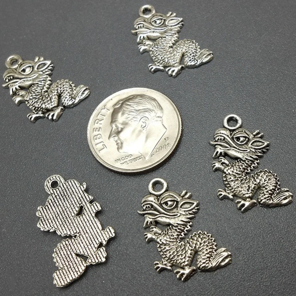 10pcs Dragon Charms, jewelry making supplies‎